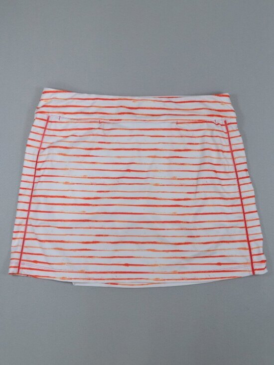 Coral Bay Pants - 🍊⛳ Coral Bay Golf Skort Striped Orange White Skirt Shorts L